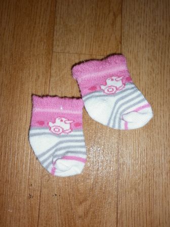 sokjes met streepjes en eend 6 cm