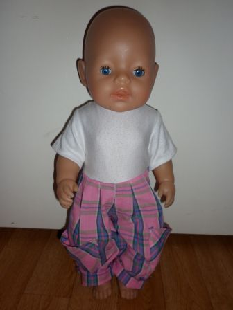 wit/ruit pakje 43 cm