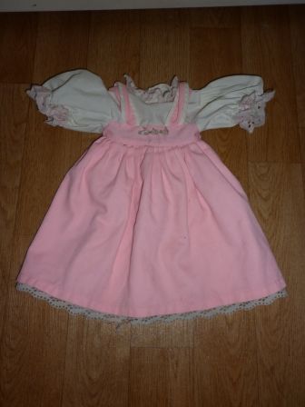 mooie jurk 43-46 cm, smalle hals