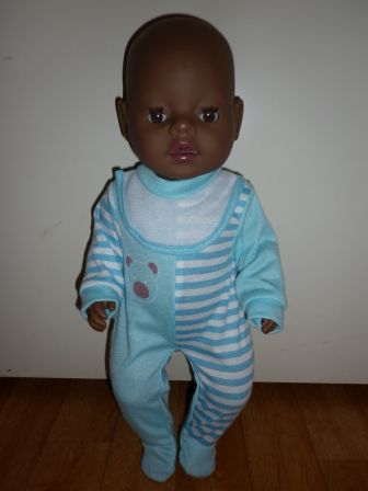 blauw/wit gestreept boxpakje 40-43 cm