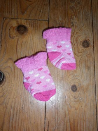 roze sokjes met hartjes 6 cm