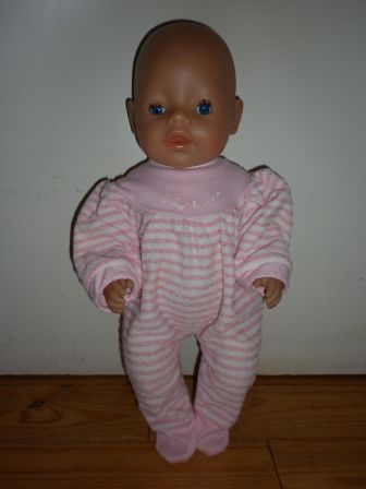 roze gestreept boxpak 43-46 cm