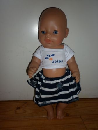 rok met sterren en buikshirtje 43 cm