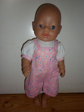 roze/wit pakje met sterren/maantjes 40-43 cm