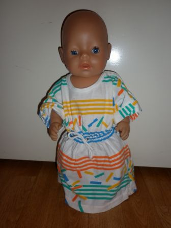 vrolijk zomerjurkje 46-48 cm