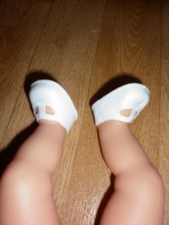 witte schoentjes 4,5 cm voet