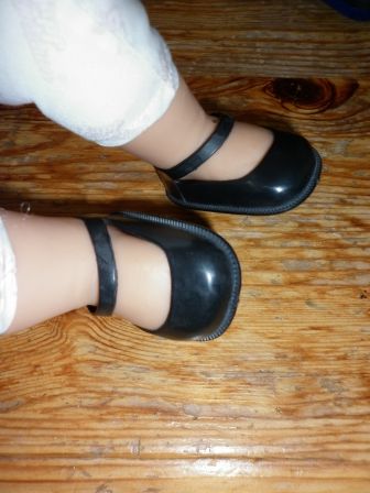 zwarte schoentjes 6,5 cm