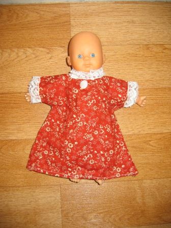 rood/bloem jurkje 20 cm