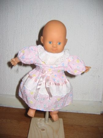 roze/bloem jurkje 20 cm