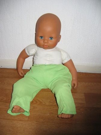 groene broek voor pop 46-48 cm