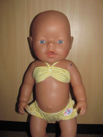 geel/streep bikini 43 cm