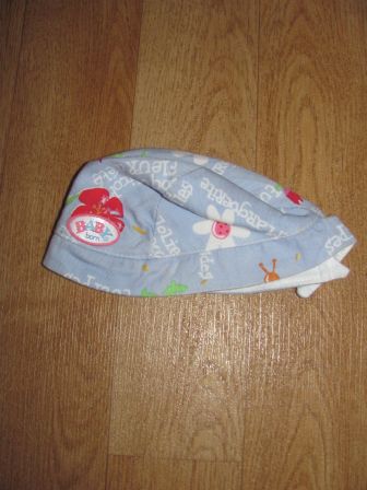 lichtblauwe bandana met letters