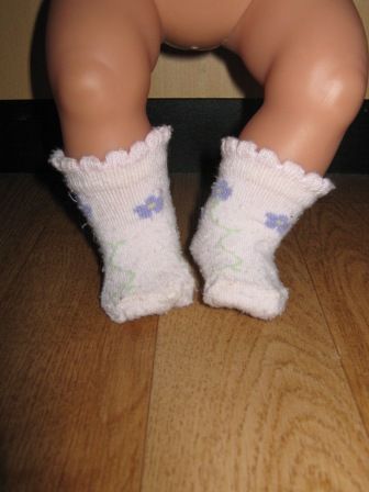 sokjes met lila bloemetje