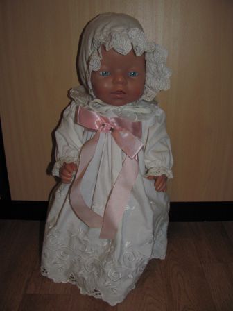 doopjurk met roze strik 43 cm