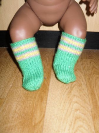 groene gebreide kniekousen 6 cm