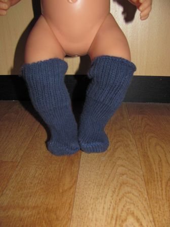 blauwe kniekousen 6 cm