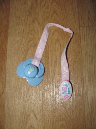 blauwe magische speen aan koord voor 43 cm baby born