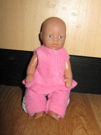 roze fleece setje 11 cm