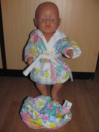 ochtendjas met bijpassend tasje 43 cm