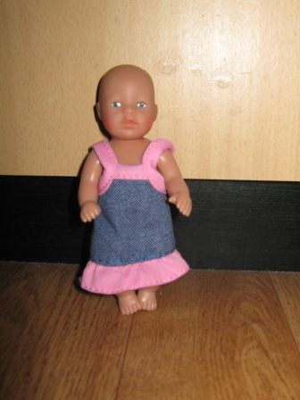 spijker/roze zomerjurkje 11 cm