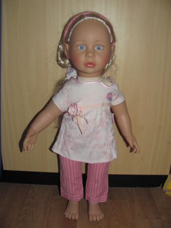 broek met strepen en bloesje 50 cm Girls Only