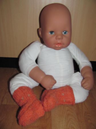 oranje sloffen 7-8 cm