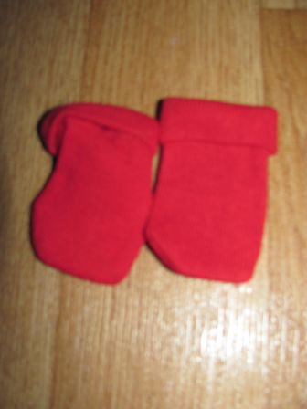 rode sokjes met omslag 6 cm