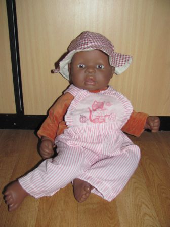 tuinbroek met trui en hoed 48 cm