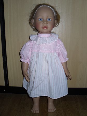 roze/streep jurkje 50 cm Girls Only pop