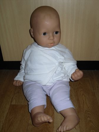 overslagshirtje met paars broekje 48 cm