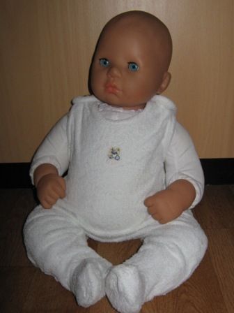 witte tuinbroek 48 cm