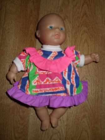 jurkje in felle kleurtjes 20 cm