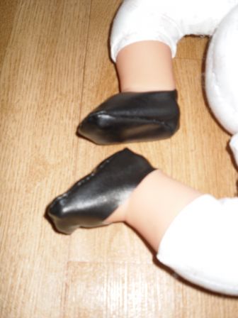 zwarte leren slofjes 7 cm