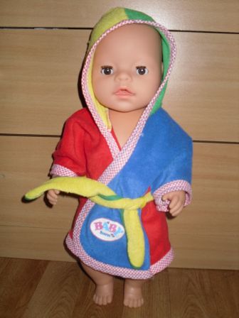 badjasje in primaire kleuren 43 cm