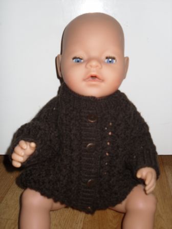 bruin vest/jasje 43 cm