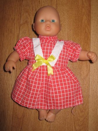 rood/ruit jurkje 20 cm