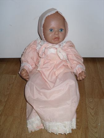 roze doopjurk met mutsje 46-48 cm, nieuw!