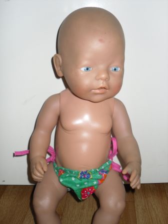 groen/bloem zwembroekje 43-48 cm