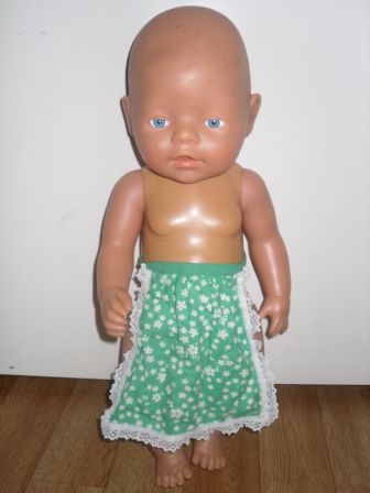 groen/bloem schortje 40-50 cm