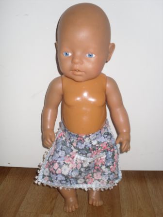 gebloemd schortje 40-50 cm