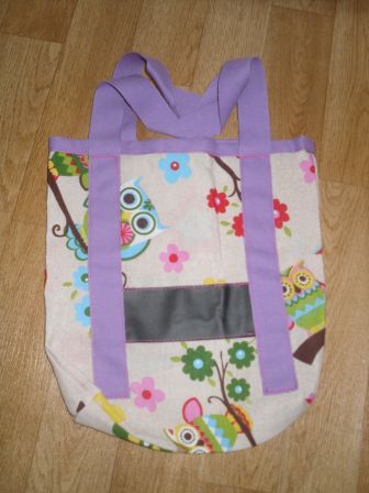 tas voor de poppenmoeder, paars