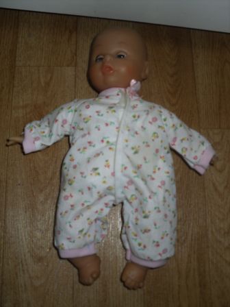 wit pakje met roze bloemetjes 27 cm