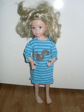 blauwe nachtpon met eekhoorn 38 cm