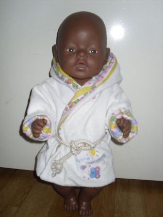 witte ochtendjas 43 cm